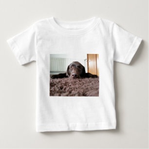 Camiseta De Bebé un cachorro labrador chocolate lindo durmiendo en 