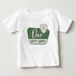 Camiseta De Bebé UN campista feliz, Un Primer Cumpleaños, Bosque