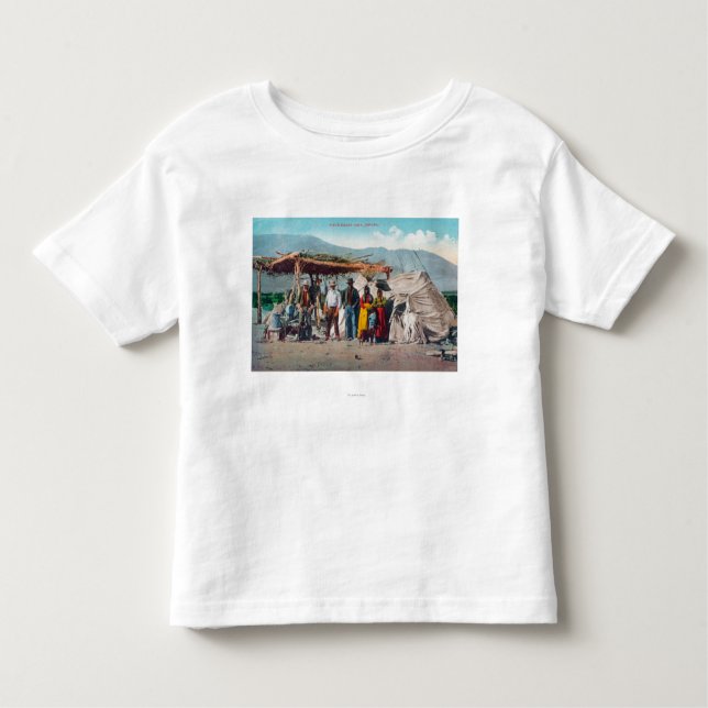 Camiseta De Bebé Un campo indio de Piute con NativesNevada (Anverso)