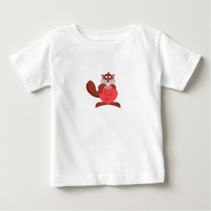 Camiseta De Bebé Un castor enamorado