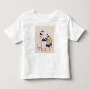 Camiseta De Bebé Un Chica buscando suerte en un bol de agua