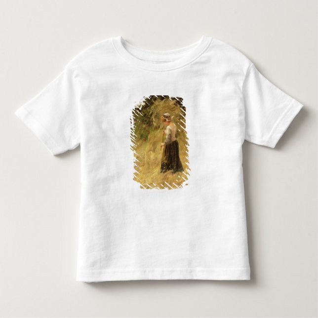 Camiseta De Bebé Un Chica cosechando heno, siglo XIX (Anverso)