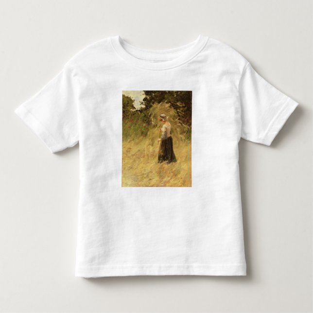 Camiseta De Bebé Un Chica cosechando heno, siglo XIX (Anverso)