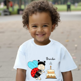 Camiseta De Bebé Un chico de peluche con torta