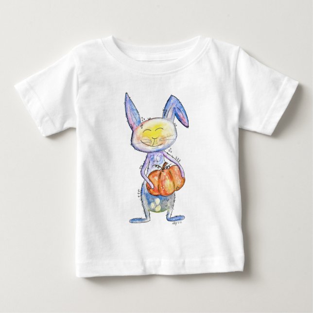 Camiseta De Bebé Un chiflado y caprichoso conejo de una calabaza (Anverso)