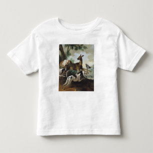 Camiseta De Bebé Un ciervo perseguidor por los perros, 1725