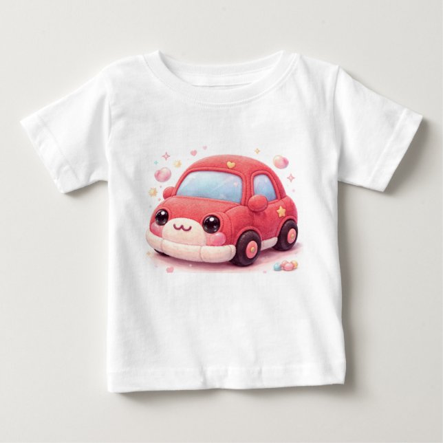 Camiseta De Bebé Un Coche de Caramelo (Anverso)