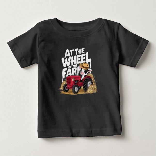 Camiseta De Bebé Un coche de explotación de vacas (Anverso)