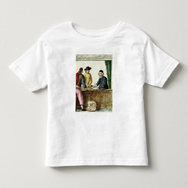 Camiseta De Bebé Un comerciante judío con dos clientes (Anverso)