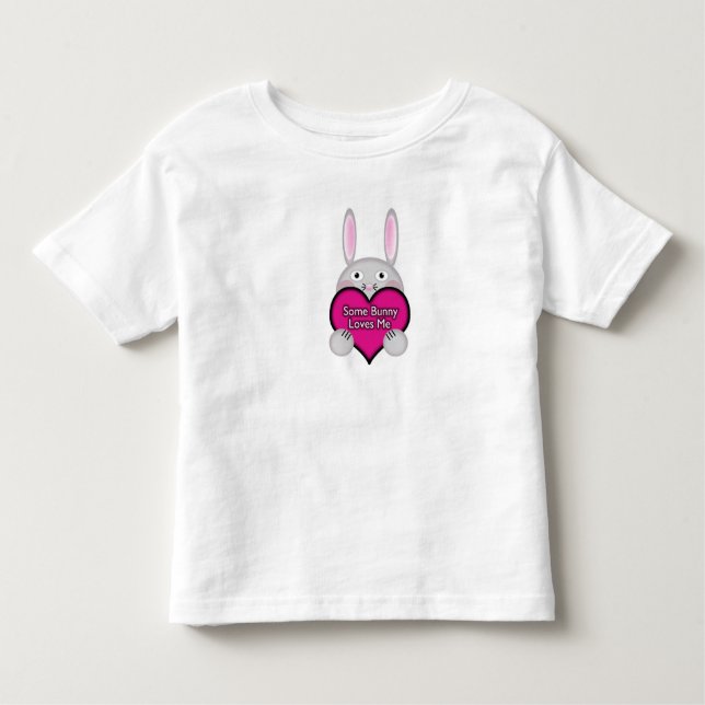 Camiseta De Bebé Un conejo me ama el corazón (Anverso)