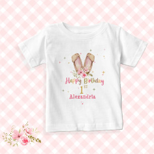 Camiseta De Bebé Un conejo se está volviendo un Chica rosado