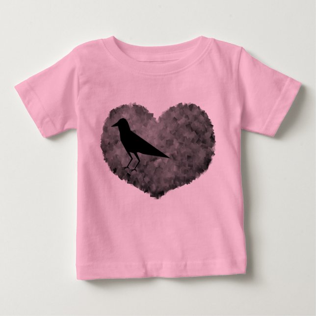 Camiseta De Bebé Un cuervo puntiagudo en tu barriga (Anverso)