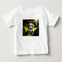 Un delicioso cachorro marrón y blanco