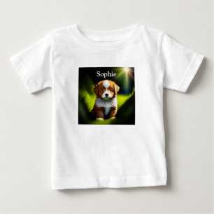 Camiseta De Bebé Un delicioso cachorro marrón y blanco