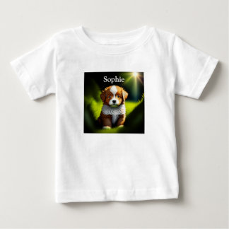 Camiseta De Bebé Un delicioso cachorro marrón y blanco