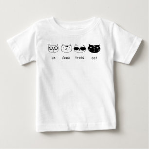 Camiseta De Bebé Un Deux Trois Cat, Un Deux Trois Cat / Gato Franc