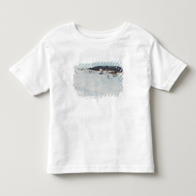 Camiseta De Bebé Un día de invierno en Noruega, 1886 (Anverso)