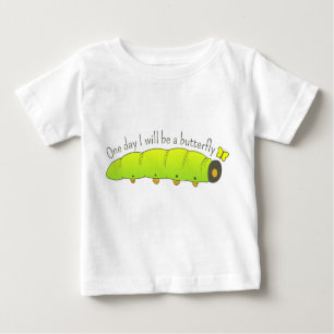Camiseta De Bebé Un día seré una oruga de mariposas