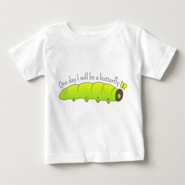 Camiseta De Bebé Un día seré una oruga de mariposas (Anverso)