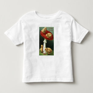 Camiseta De Bebé Un EasterChicks feliz en seta roja