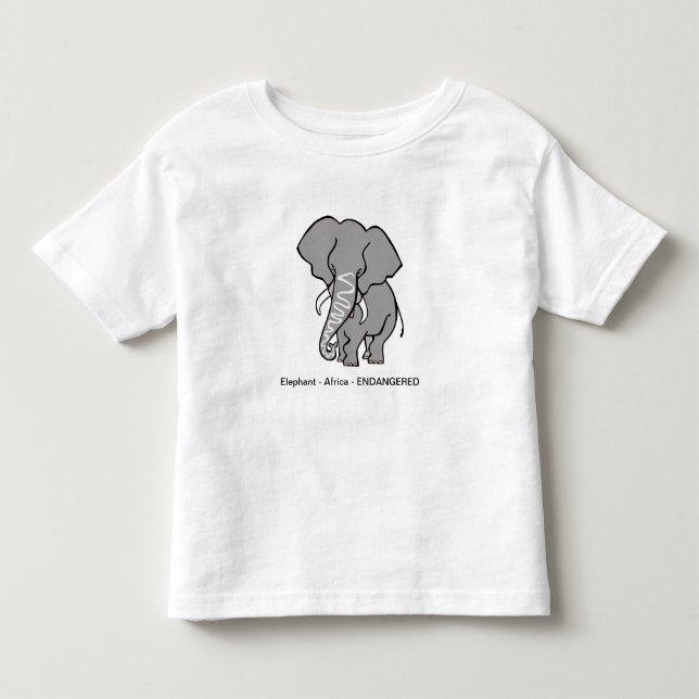 Camiseta De Bebé Un elefante africano lindo - amante de los animale (Anverso)