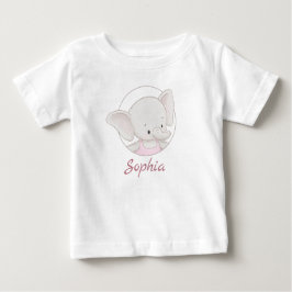 Camiseta De Bebé Un elefante lindo adorable gracioso personalizado
