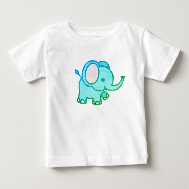 Camiseta De Bebé Un elefante pequeño (Anverso)