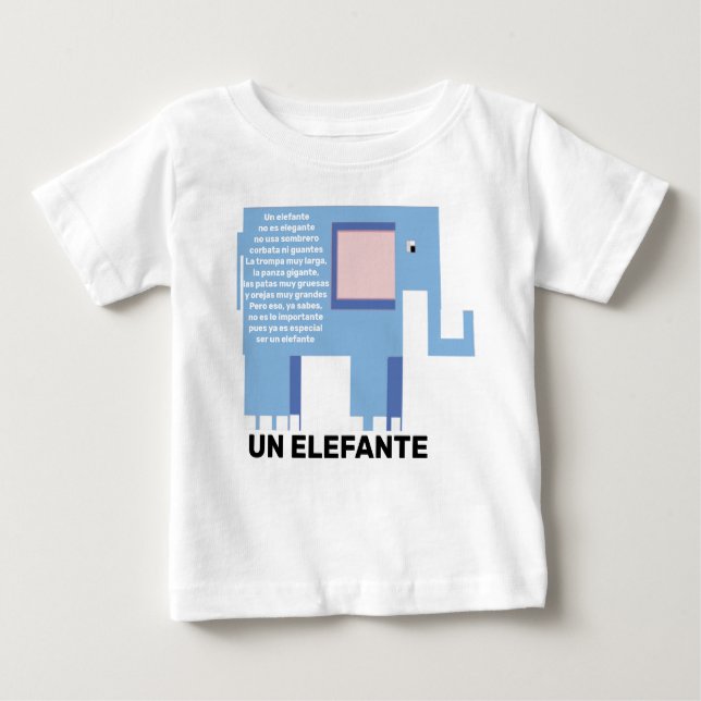 Camiseta De Bebé Un Elefante Rhyme (Anverso)