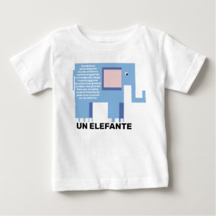 Camiseta De Bebé Un Elefante rima de crianza española