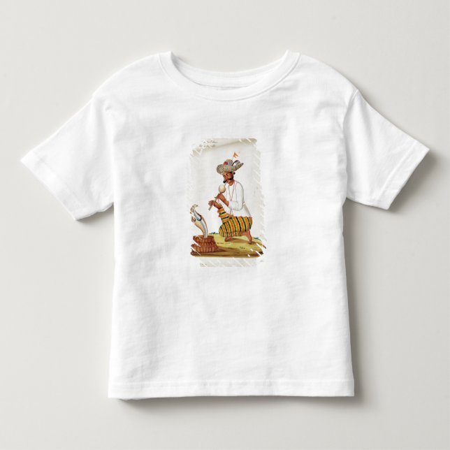 Camiseta De Bebé Un encantador de serpientes indios con una Cobra,  (Anverso)