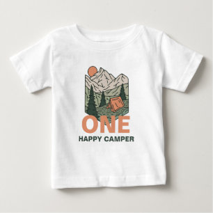 Camiseta De Bebé Un Feliz Campista Primera Cumpleaños 