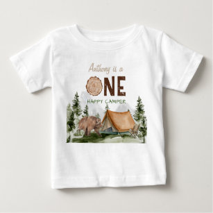 Camiseta De Bebé Un feliz oso de la selva de la montaña Camper prim