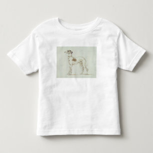 Camiseta De Bebé Un galgo, haciendo frente a la izquierda (pluma y