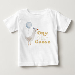 Camiseta De Bebé Un ganso tonto cumple 1 año