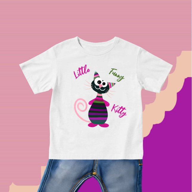 Camiseta De Bebé Un gato colorido divertido (Subido por el creador)
