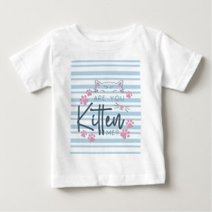 Camiseta De Bebé Un gato lindo - "¿Me estás comiendo?" Gráfica dive
