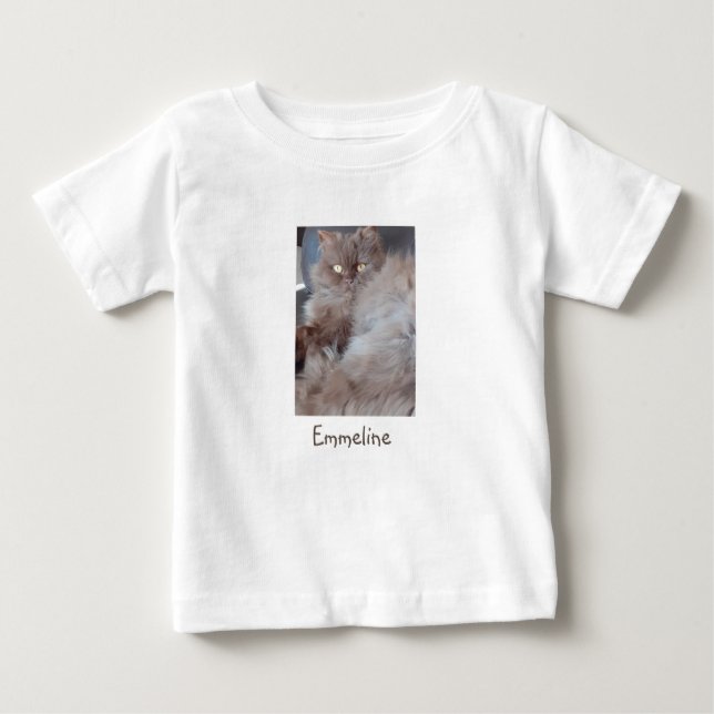 Camiseta De Bebé Un gato mimado (Anverso)