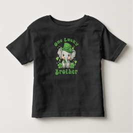 Camiseta De Bebé Un hermano afortunado, elefante lindo St.Patrick