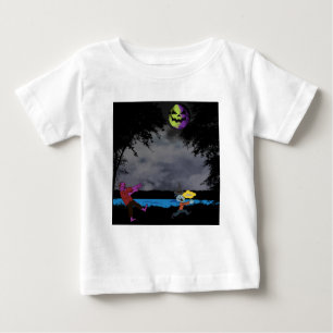Camiseta De Bebé Un hombre perseguido por zombis