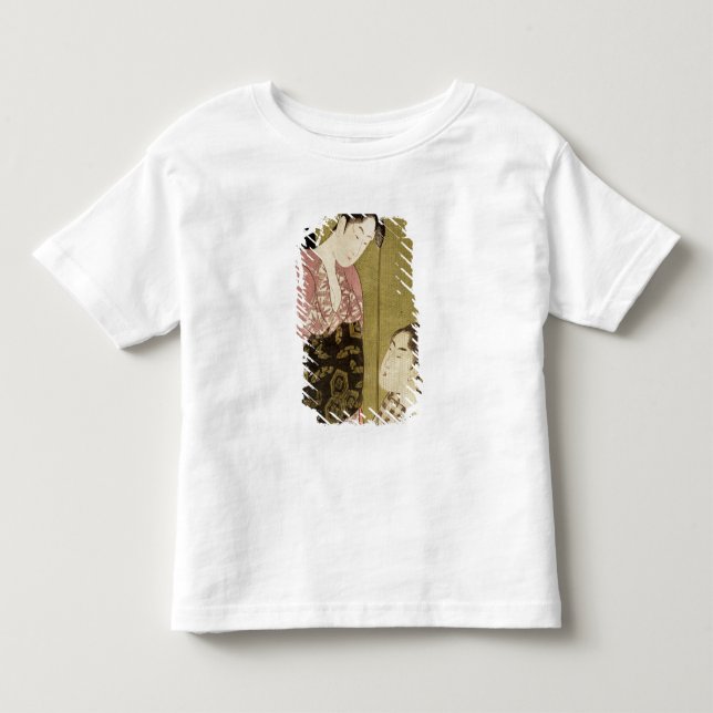Camiseta De Bebé Un hombre pintando a una mujer (Anverso)
