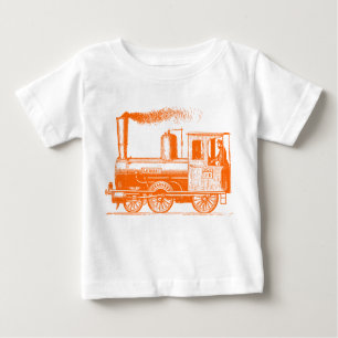 Camiseta De Bebé Un hombre y su tren - Naranja