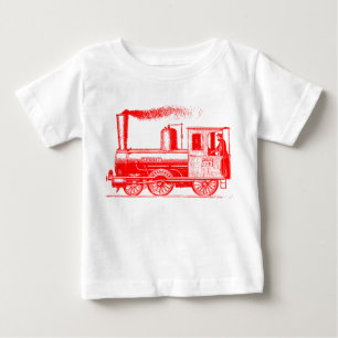 Camiseta De Bebé Un hombre y su tren - Rojo