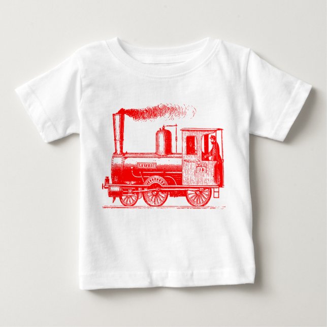 Camiseta De Bebé Un hombre y su tren - Rojo (Anverso)