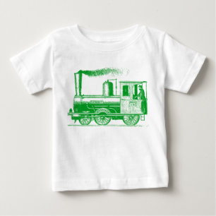Camiseta De Bebé Un hombre y su tren - Verde de hierba