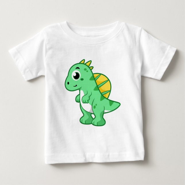 Camiseta De Bebé Un Ilustracion Agradable De Un Espinosaurio. (Anverso)