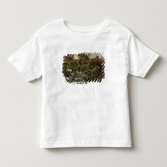 Camiseta De Bebé Un jardín flamenco (Anverso)