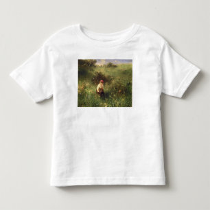 Camiseta De Bebé Un joven Chica en un campo