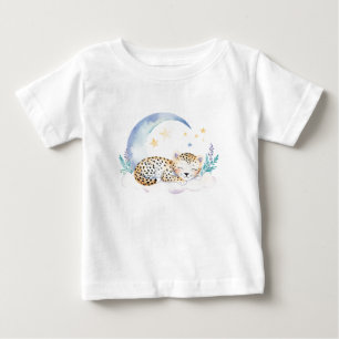 Camiseta De Bebé Un leopardo pequeño en la luna -