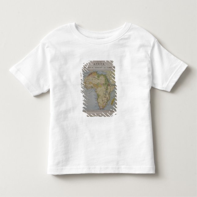 Camiseta De Bebé Un mapa de África para ilustrar los viajes de (Anverso)