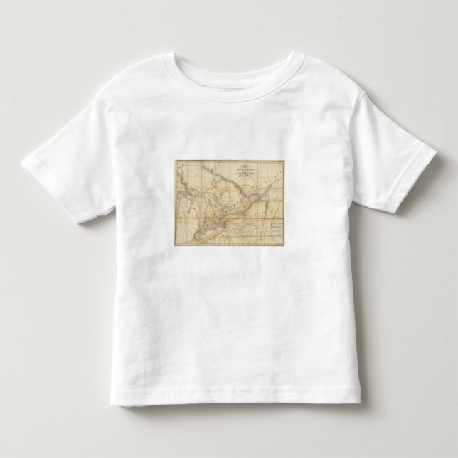 Camiseta De Bebé Un mapa de la provincia de Canadá superior (Anverso)